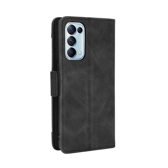 Etui z klapką do Oppo Reno 5 5G, Card Slot, czarne