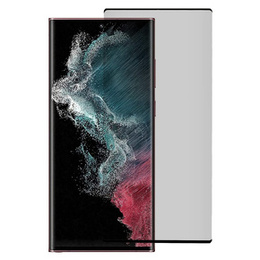 Szkło Hartowane Anti-Spy do Samsung Galaxy S23 Ultra, z czarną ramką