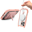 Etui do iPhone 16 Pro, do MagSafe, Cute Cat, różowe + Szkło na ekran