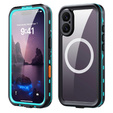 Etui do iPhone 17, Wodoodporne IP68, SHELLBOX MagSafe, niebieskie