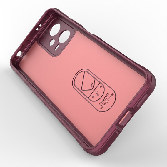 Etui do Xiaomi Redmi Note 12 5G / POCO X5 5G, Gaming Shockproof, bordowe