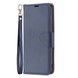 Etui z klapką do Samsung Galaxy A54 5G, Wallet Litchi Magnet, granatowe