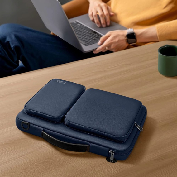 Tech-Protect Defender Bag, Etui Torba do laptopów 15-16 cali, Granatowa