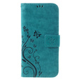 Etui z klapką do Samsung Galaxy S7 Edge, Butterfly, niebieskie