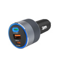 Ładowarka samochodowa Forcell F-Energy Alu 85 W, 2 × USB-C + USB-A, PD / QC 4.0 / SFC 2.0