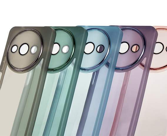 Etui silikonowe do Xiaomi Redmi A3, z ochroną aparatu, przezroczyste / niebieskie