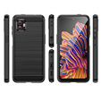 Zestaw Etui Karbon do Samsung Galaxy Xcover 6 Pro 5G, Czarne + Szkło 9H