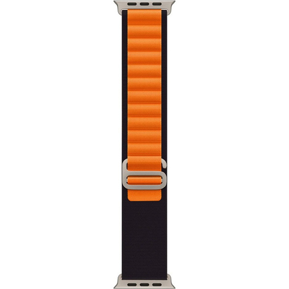 Zestaw Pasek Nylonowy + Etui 2w1 do Apple Watch 7/8/9 45mm, Czarny / Pomarańczowy