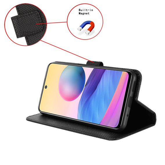 Etui z klapką do Huawei Pura 70, Wallet Smart Magnet, czarne