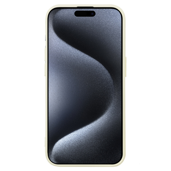Etui do iPhone 15 Pro, Silicone Lite, kremowe