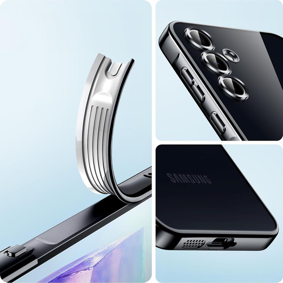 Etui do Samsung Galaxy A55 5G, Electro MagSafe, czarne + Szkło na ekran