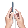 Zestaw Etui Silicone Mag Cover do iPhone 13 Pro Max, niebieskie + Szkło