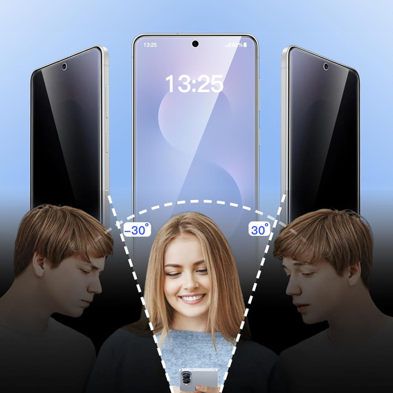 2x Szkło ERBORD Anti-Spy do Samsung Galaxy S25 Edge – chroń ekran i swoją prywatność