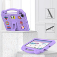 Etui do iPad 11" 2025 A16 (11 gen.) / iPad 10.9" 2022 (10 gen.), Cute Patterns, z podstawką, Fioletowe