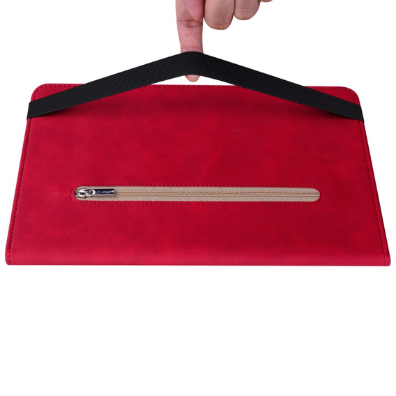 Etui do Lenovo Tab M9, Wallet Pen Slot, czerwone