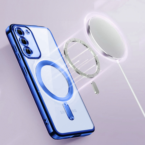 Etui do Samsung Galaxy S23 Plus, Electro MagSafe, granatowe + Szkło na ekran