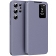 Etui z klapką do Samsung Galaxy S22 Ultra, Smart View Wallet, fioletowe