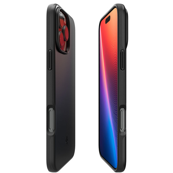 Etui Spigen do iPhone 16 Pro, Thin Fit Mag, czarne + Szkło hartowane 9H