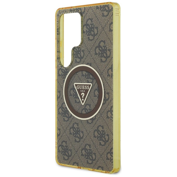 Etui GUESS Magnetic IML Metal Glitter 4G Circle Triangle do Samsung Galaxy S25 Ultra
