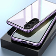 Etui do Samsung Galaxy A36 5G, Magnetic Dual Glass, fioletowe