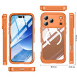 Etui Shockproof ze szkłem, do MagSafe do iPhone 17 Pro, pomarańczowy