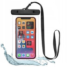 Tech-Protect Uniwersalne Wodoodporne Etui na telefon, Clear/Black