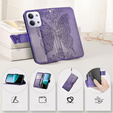 Etui z klapką do Xiaomi Redmi 15C 4G/LTE, Butterfly, fioletowe
