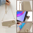 Etui z klapką do Honor Magic 6 Lite 5G, Wallet Zipper Pocket, z lusterkiem, białe