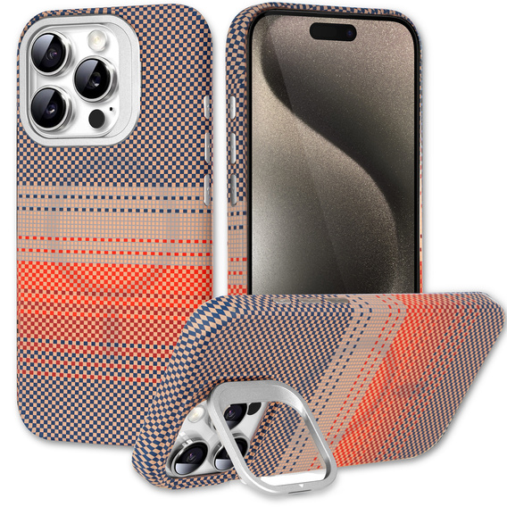 Etui do iPhone 15 Pro, Frame Kickstand, do MagSafe, Sunset Grey