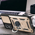 Etui pancerne do Oppo A17, CamShield Slide, złote