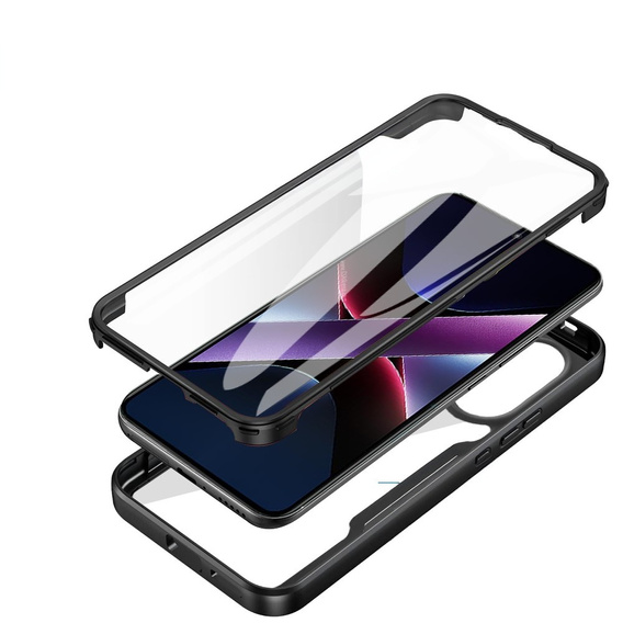 Etui do Xiaomi Poco X7 Pro 5G, Shockproof, z folią, czarne