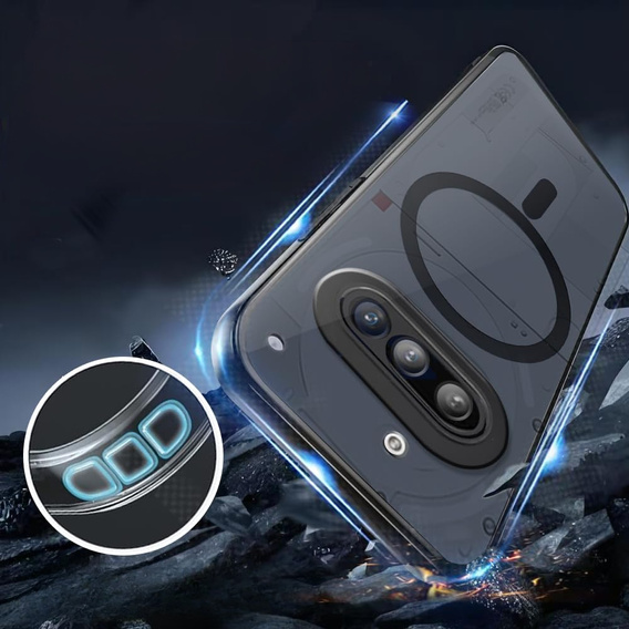 Etui do Nothing Phone 3A, do MagSafe, ERBORD Matt Case, czarny