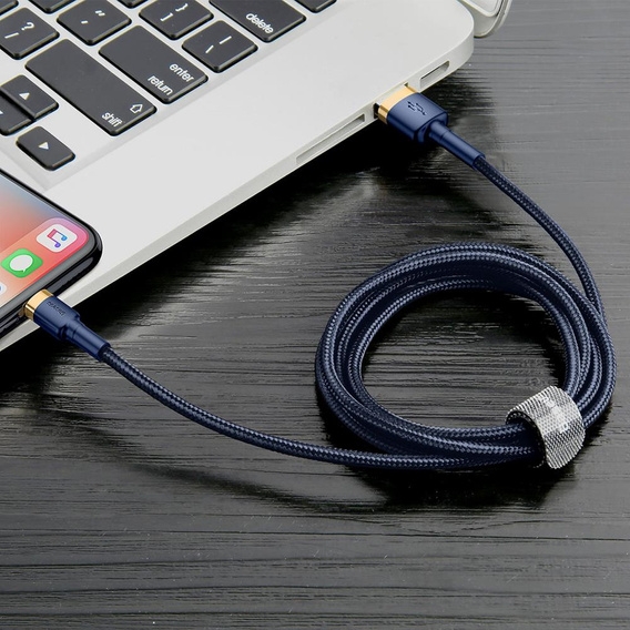 Baseus Cafule – kabel USB-A do Lightning 1 m 2,4A złoto-niebieski