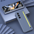 Etui do Samsung Galaxy Z Fold 4 5G, ze szkłem i rysikiem, niebieskie / zielone
