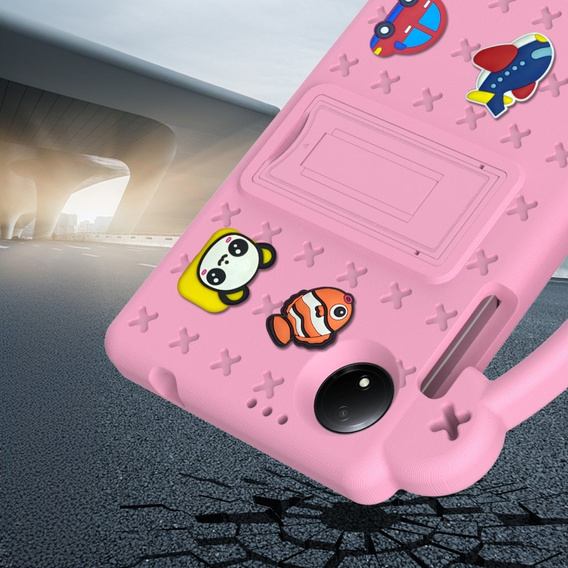 Etui do Xiaomi Redmi Pad SE 8.7", Cute Patterns, z podstawką, różowe