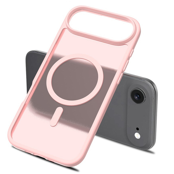 Etui Matt Case do iPhone 17 Air, do MagSafe, półprzezroczyste różowe