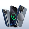 Etui do iPhone 15 Pro, Carbon Fiber MagSafe, niebieskie