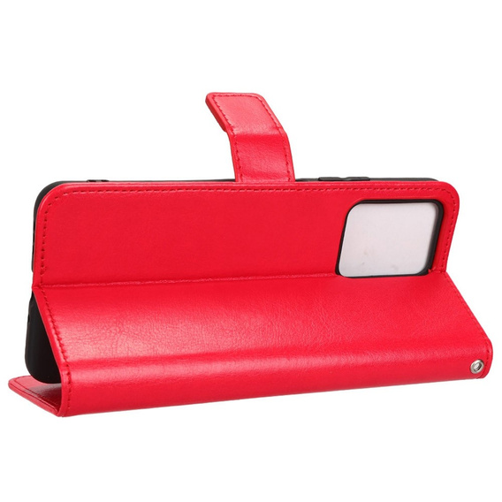 Etui z klapką do Xiaomi Redmi Note 12 5G / POCO X5 5G, Crazy Horse Wallet, czerwone