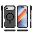 Etui Matt Case do iPhone 17 Air, pancerne, do MagSafe, przydymione z czarnymi bokami