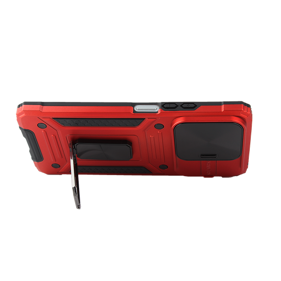 Etui pancerne do Xiaomi Redmi Note 13 5G, CamShield Slide, czerwone + Szkło Hartowane 9H