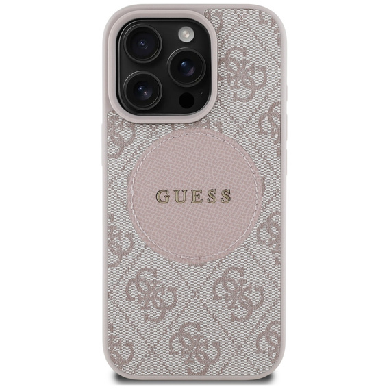 Etui Guess 4G Circle with Classic Logo, do MagSafe do iPhone 16 Pro Max