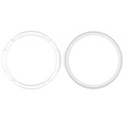 Etui z nakładką bezel ring do Samsung Galaxy Watch 6 Classic 47mm, Białe
