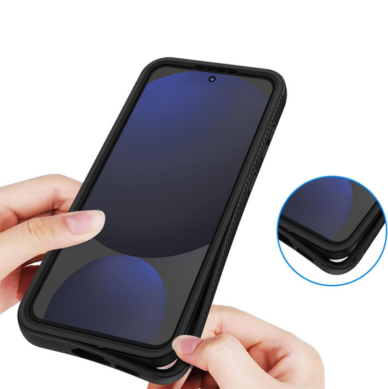 Etui do Samsung Galaxy S24 FE, Shockproof, z folią, czarne