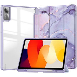 Etui Smartcase Hybrid do Xiaomi Redmi Pad SE 11", z miejscem na rysik – fioletowe Marble