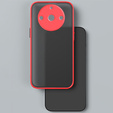 Etui silikonowe do Realme 11 Pro / 11 Pro +, z ochroną aparatu, przezroczyste / czerwone