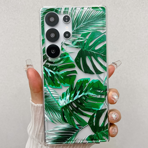 Etui do Samsung Galaxy S25 Ultra – liście, zielone