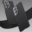 Etui BENKS Kevlar do Samsung Galaxy S25+ Plus, Carbon Fiber 600D 0044, do MagSafe, czarne