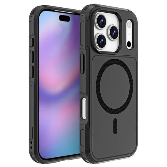 Etui MagForce do iPhone 17 Pro, do MagSafe, pancerne, czarne