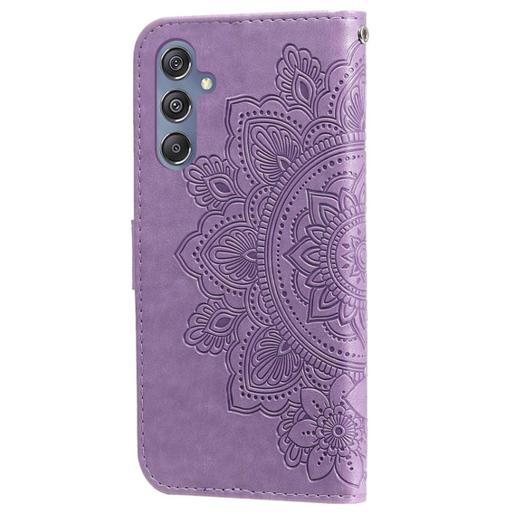 Etui z klapką do Samsung Galaxy M34 5G, Mandala, fioletowe