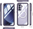 Etui do Samsung Galaxy A36 5G / Samsung Galaxy A56 5G, Shockproof, ze szkłem, do MagSafe, fioletowe